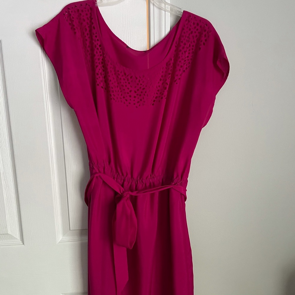 Hot pink dress with cute cut outs